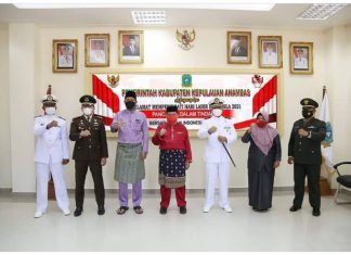 Wabup Anambas Wan Zuhendra Laksanakan Upacara Secara Virtual