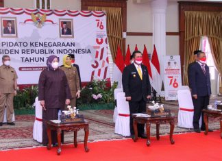 Gubernur dan Wagub Kepri Ikuti Pidato Presiden Jokowi Secara Daring
