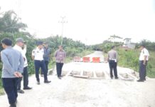 Dishub Kuansing Tutup Jembatan Sungai Lintang