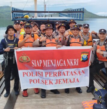 Polsek Jemaja Patroli Gabungan di Pulau Terluar