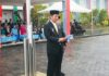 Hujan Lebat Tak Surutkan Wabup Anambas Pimpin Upacara Hari Lahir Pancasila