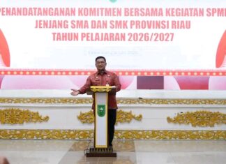 Sekda Riau Hadiri Penandatanganan Pakta Integritas SPMB SMA/SMK