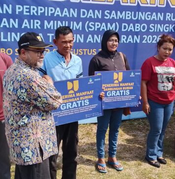 Perumda Air Minum Tirta PDAM Lingga Groundbreaking Pekerjaan Jaringan Pipa