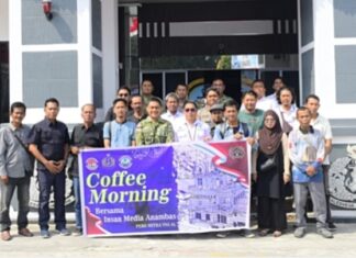 Lanal Tarempa Perkuat Sinergitas dan Kemitraan dengan Awak Media 