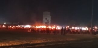 Ribuan Obor Meriahkan Malam Menjelang HUT ke-81 di Singkep