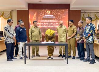 43 OPD Pemprov Kepri Tandatangan Komitmen Keterbukaan Informasi Publik