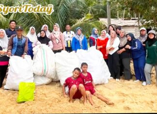 Yayasan Anambas Bersama Pemdes Kuala Maras Gotong-royong di Air Raya
