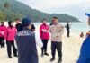 Polres dan Bhayangkari Anambas Lepas 220 Tukik ke Laut