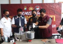 Polres Karimun Musnahkan 1,3 Kilogram Sabu Hasil Temuan Bea Cukai