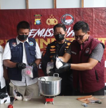 Polres Karimun Musnahkan 1,3 Kilogram Sabu Hasil Temuan Bea Cukai