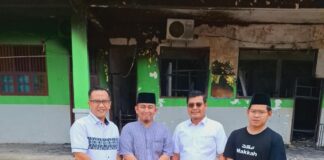 Wahyu Wahyudin dan Zainal Tinjau Ponpes An’Nimah Pasca Kebakaran